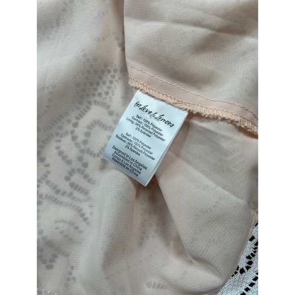 NWT For Love & Lemons Robe Mini Araceli Lace Dress, Size L - Picture 9 of 12